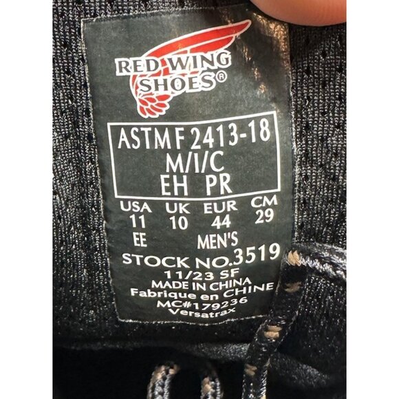 Red Wing Tradesman Safety Toe 3519 Boots Mens Sz 11 EE Wide Brown Ankle Lace Up - Picture 6 of 7
